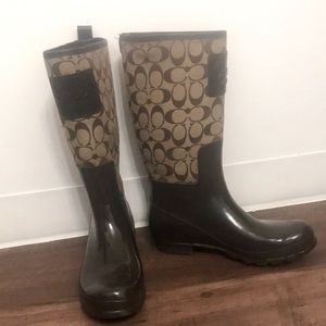 Coach Rain boots Size 9